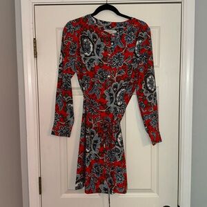 Loft Orange Shirtdress